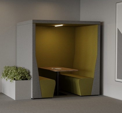 Booths & PODs 2025 About Us - 5 HCF Qube